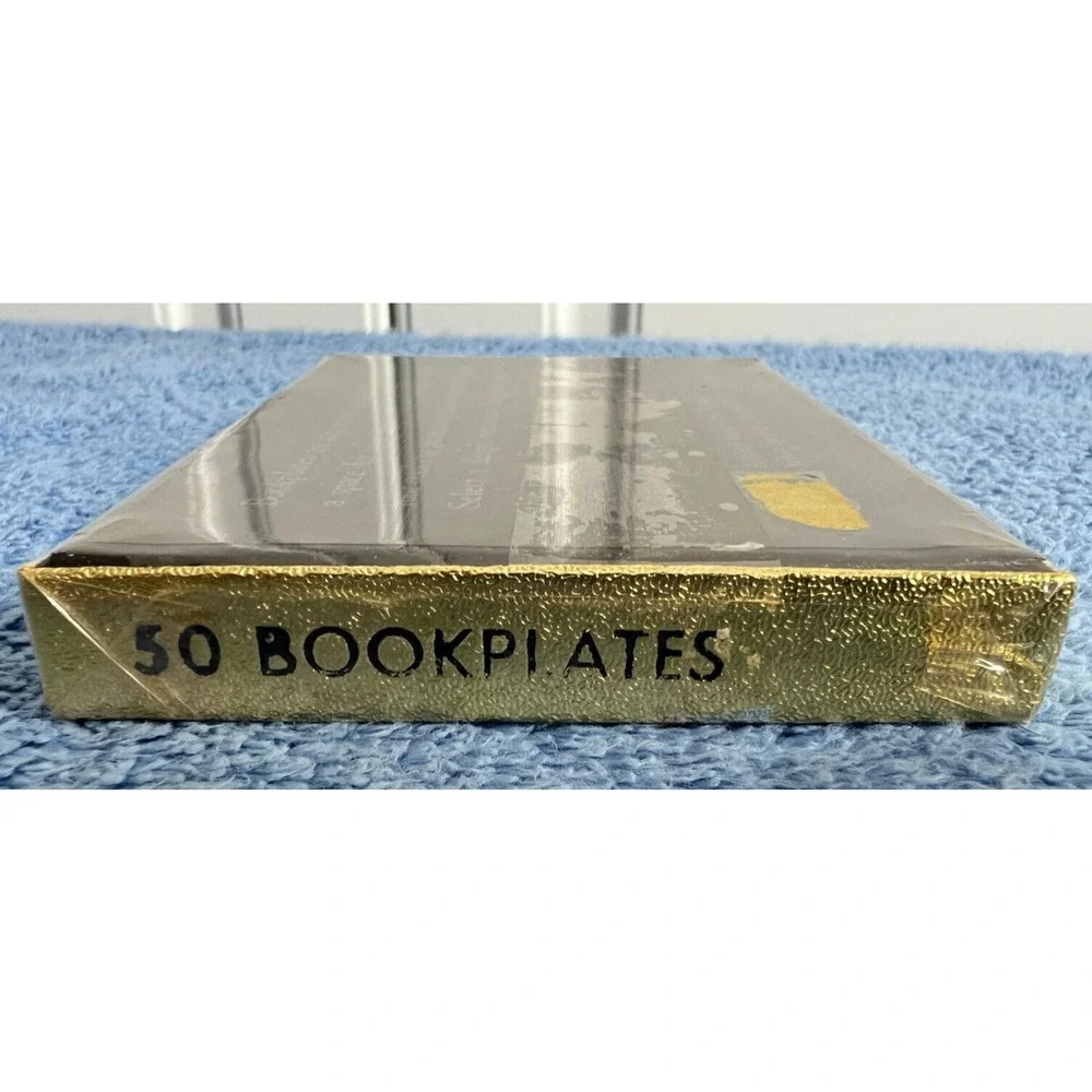 Vintage Antioch Publishing Co. 50 Bookplates with Library Scene NIB